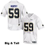Notre Dame Fighting Irish Men's Kier Murphy #59 White Under Armour Authentic Stitched Big & Tall College NCAA Football Jersey NOT2399UC